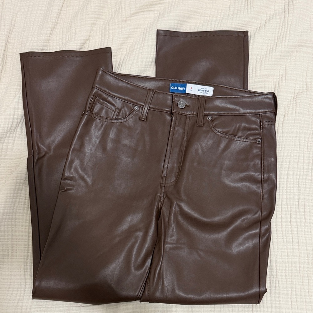 Old Navy Women’s brown leather pants